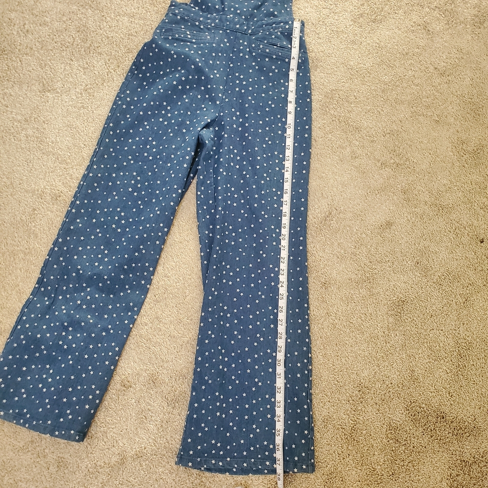 Anthropologie Saint Geraldine Star Print Denim Overalls XS - Very Good Condition - Picture 7 of 13